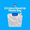 2.5 LITERS STAND UP POUCH PLASTIC BAG